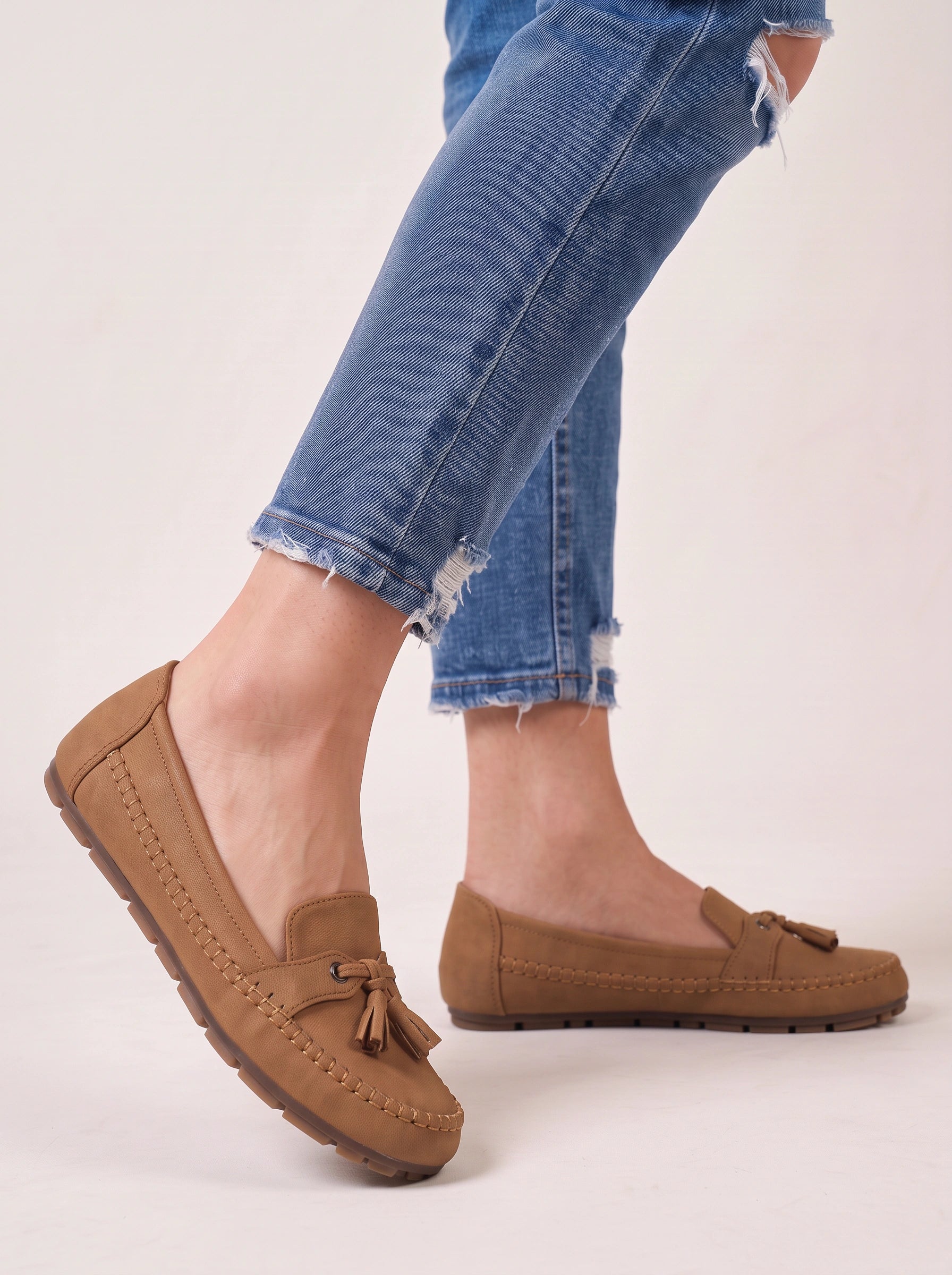 Mocassins à pampilles Tassera – Chaussures plates décontractées pour femmes, mocassins à enfiler pour la conduite et le confort quotidien