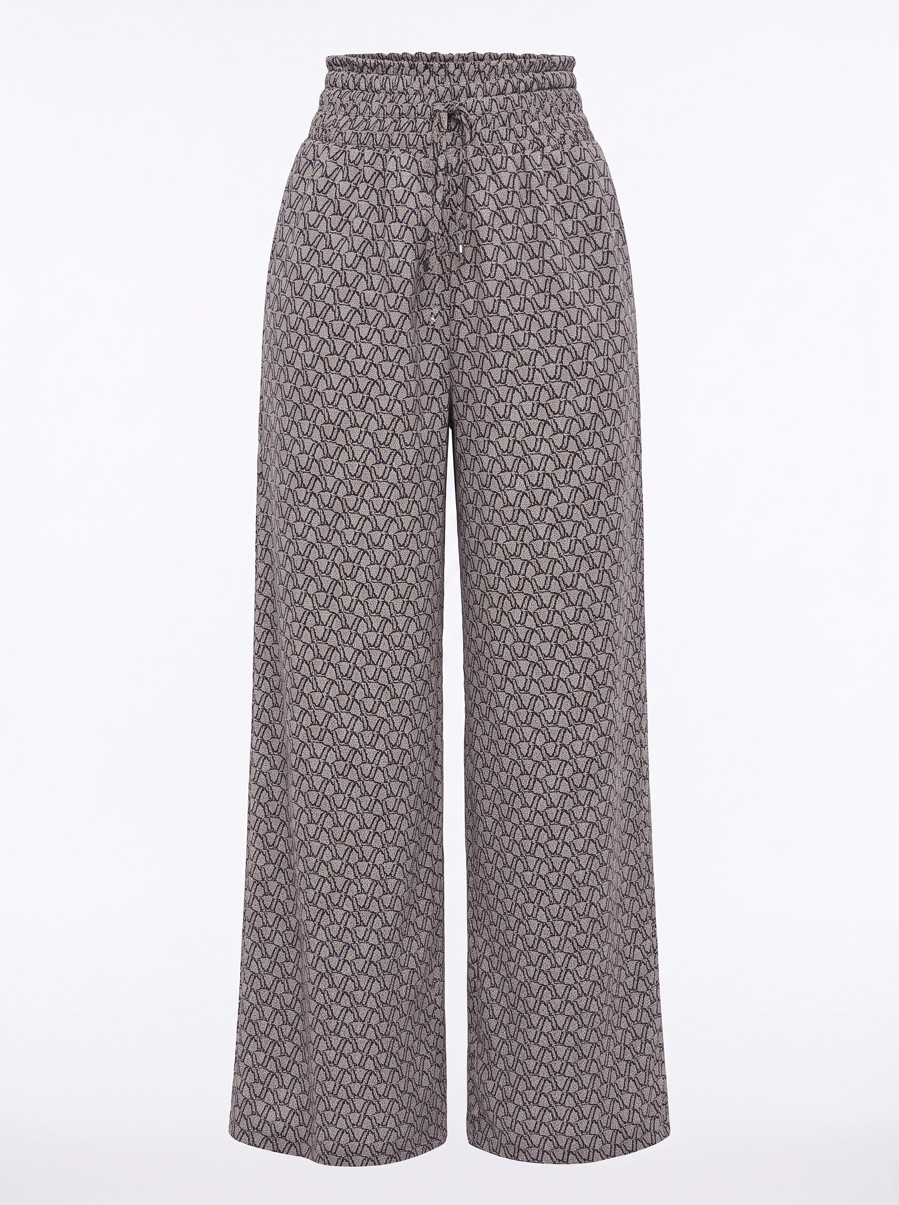 Tretivo Pantalon palazzo imprimé géométrique à jambes larges - Pantalon fluide taille haute pour femme, décontracté, style bureau
