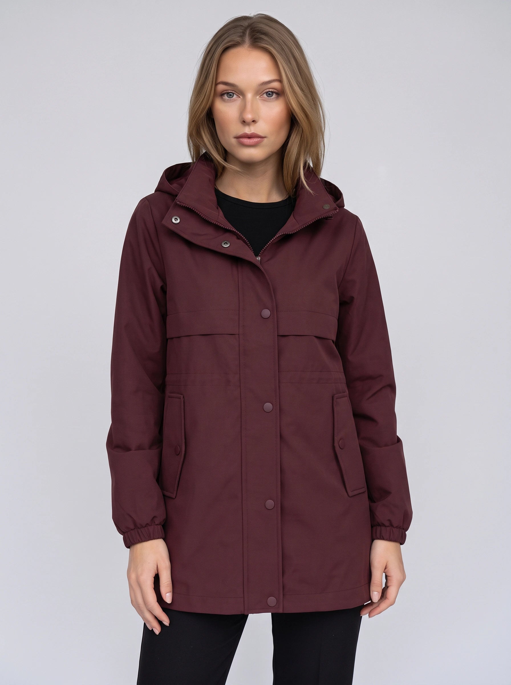 Montaro Hooded Utility Raincoat – Women Waterproof Outdoor Jacket Casual Streetwear Fall Windbreaker