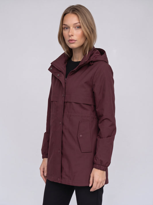 Montaro Hooded Utility Raincoat – Women Waterproof Outdoor Jacket Casual Streetwear Fall Windbreaker