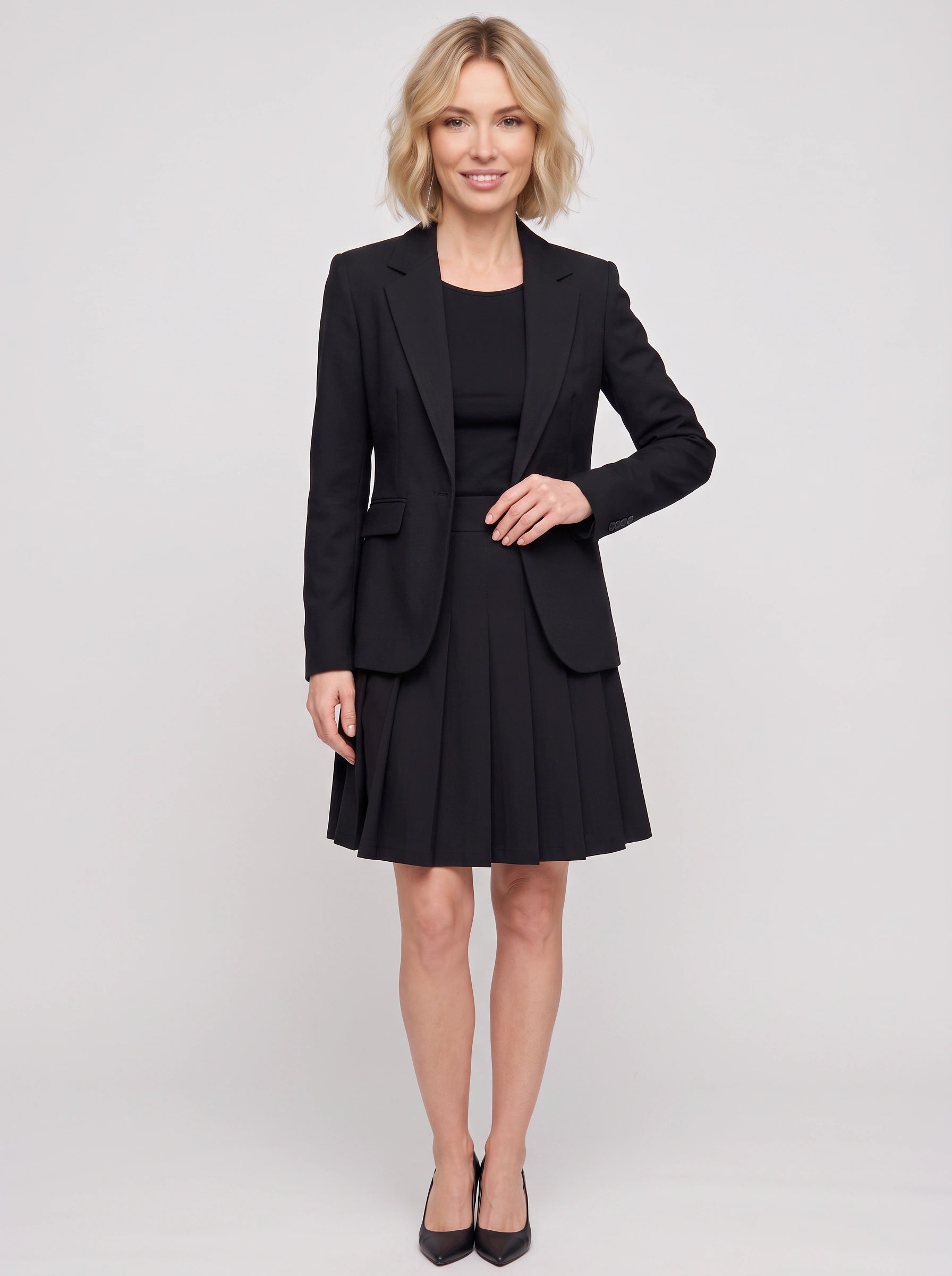 Pliora Tailored Single-Button Blazer – Blazer Dress Women Office Formal Work Interview Business Structured Jacket