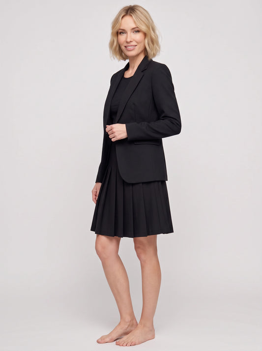 Pliora Tailored Single-Button Blazer – Blazer Dress Women Office Formal Work Interview Business Structured Jacket