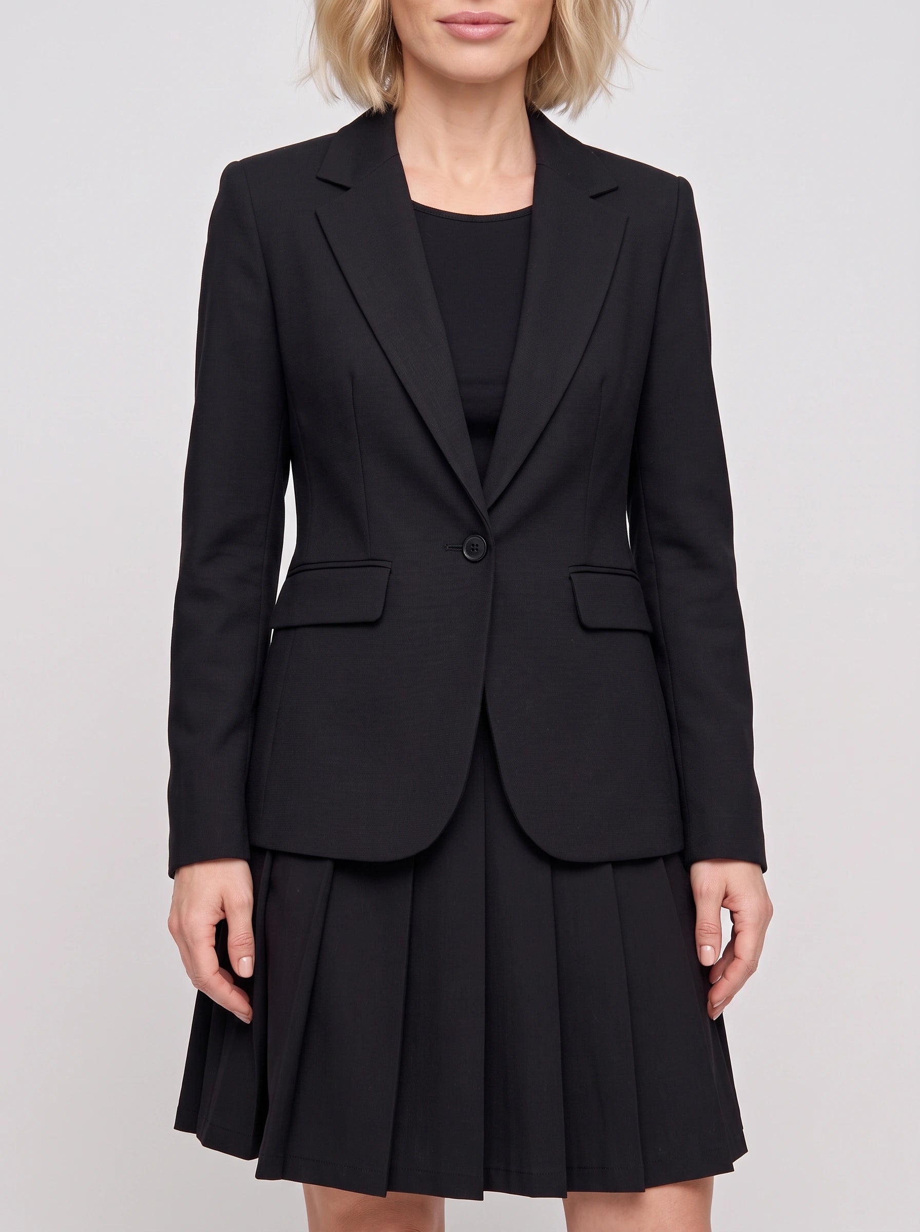 Pliora Tailored Single-Button Blazer – Blazer Dress Women Office Formal Work Interview Business Structured Jacket