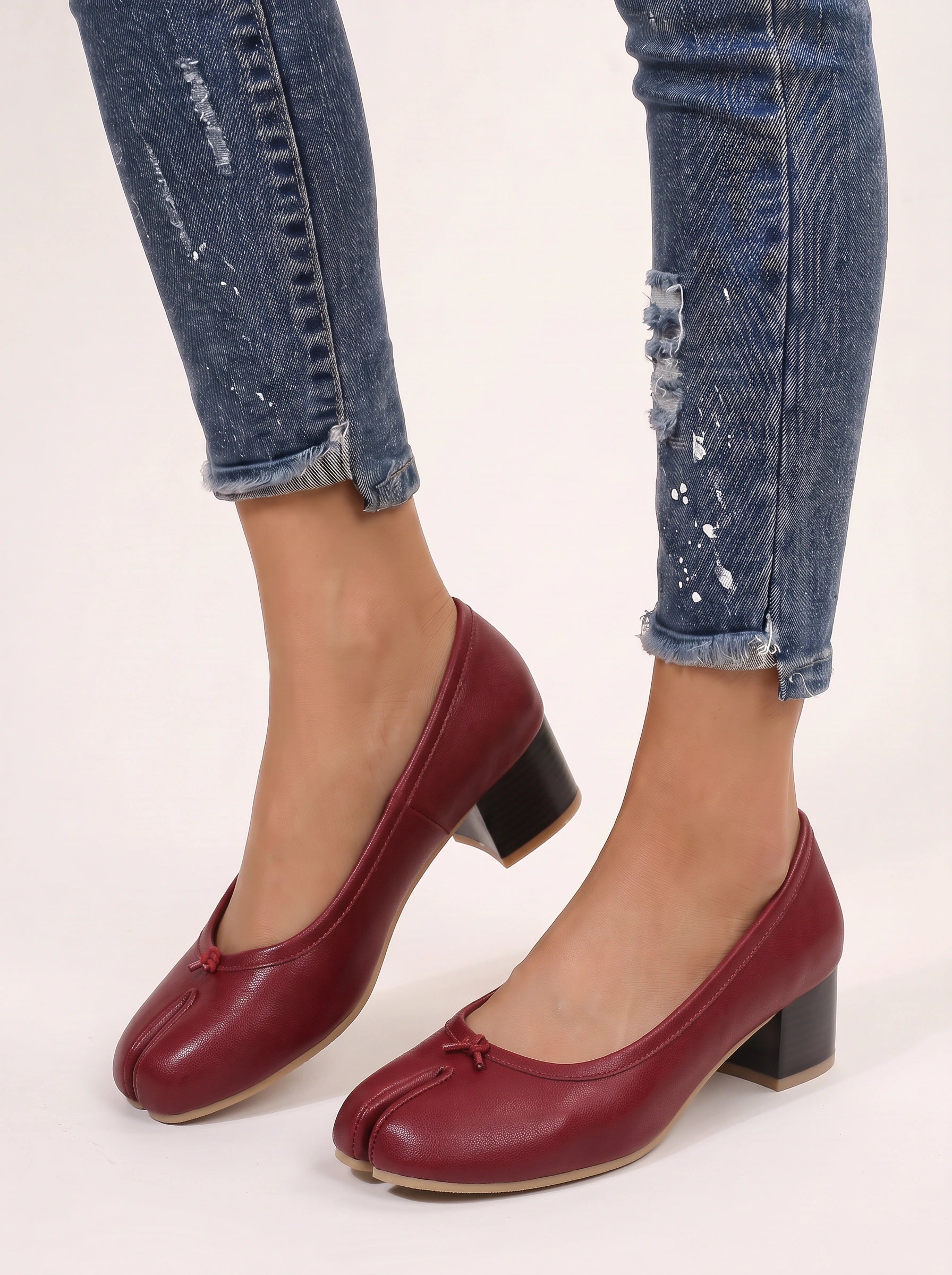 Tercova Square-Toe Block Heel Pumps – Brown Suede Kitten Heels Women Work Office Casual Comfort Low Heel Shoes