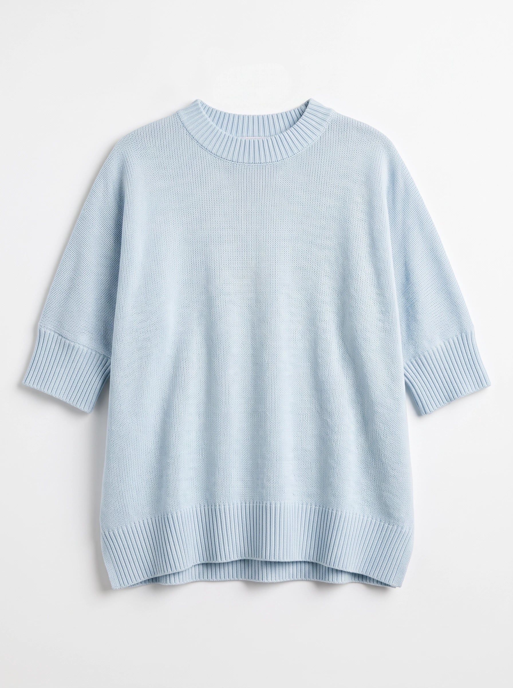 Pull oversize en maille Cielsof - pulls d’automne décontractés pour femme, pull oversize bleu ciel en maille côtelée