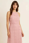 Ruvelle Halter Maxi Dress – Tiered Ruffle Women Evening Formal Semi Formal Dresses Elegant Party