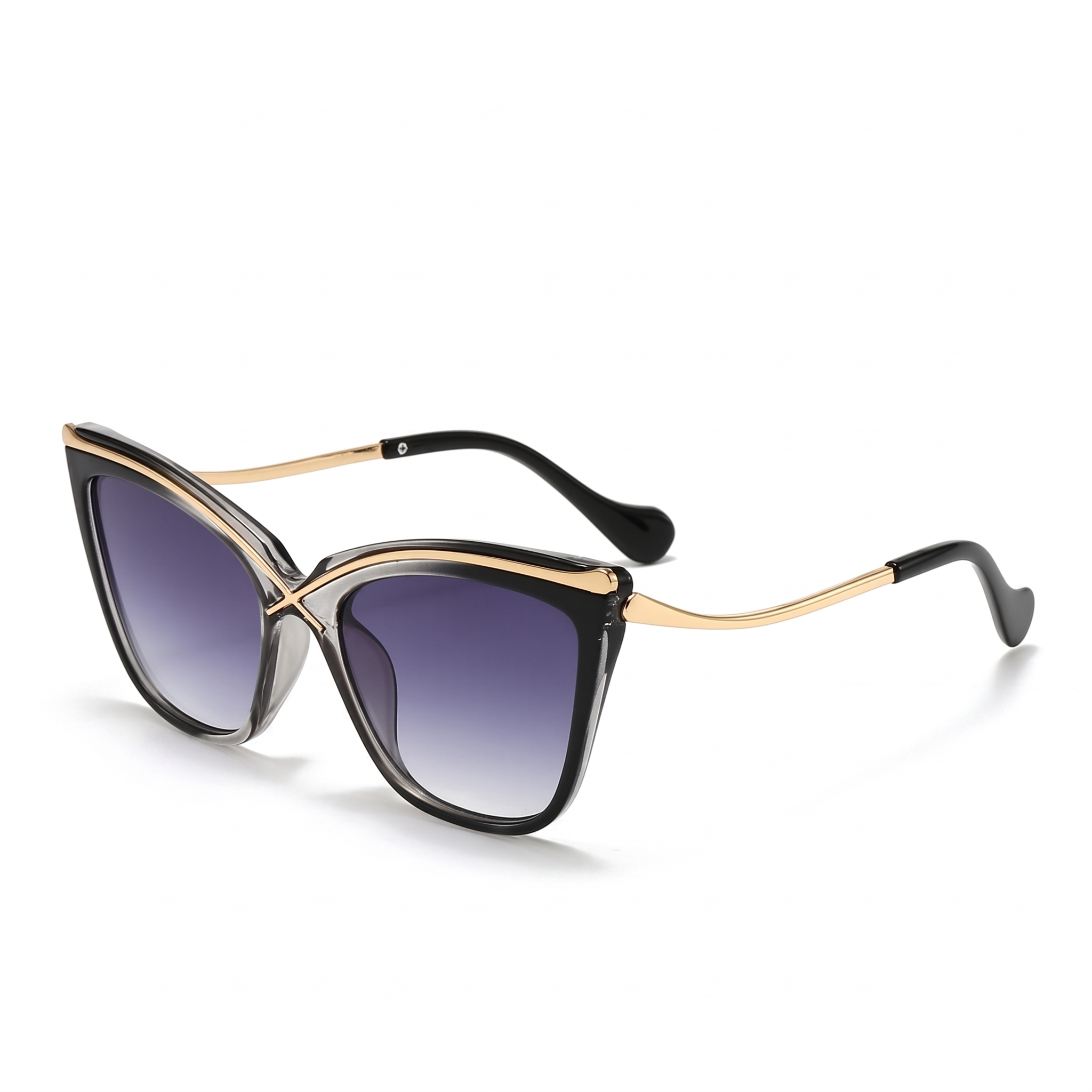 Veylen Oversized Cat-Eye Sunglasses – Women Designer Gradient Lens Tortoiseshell Square Frame UV Protection