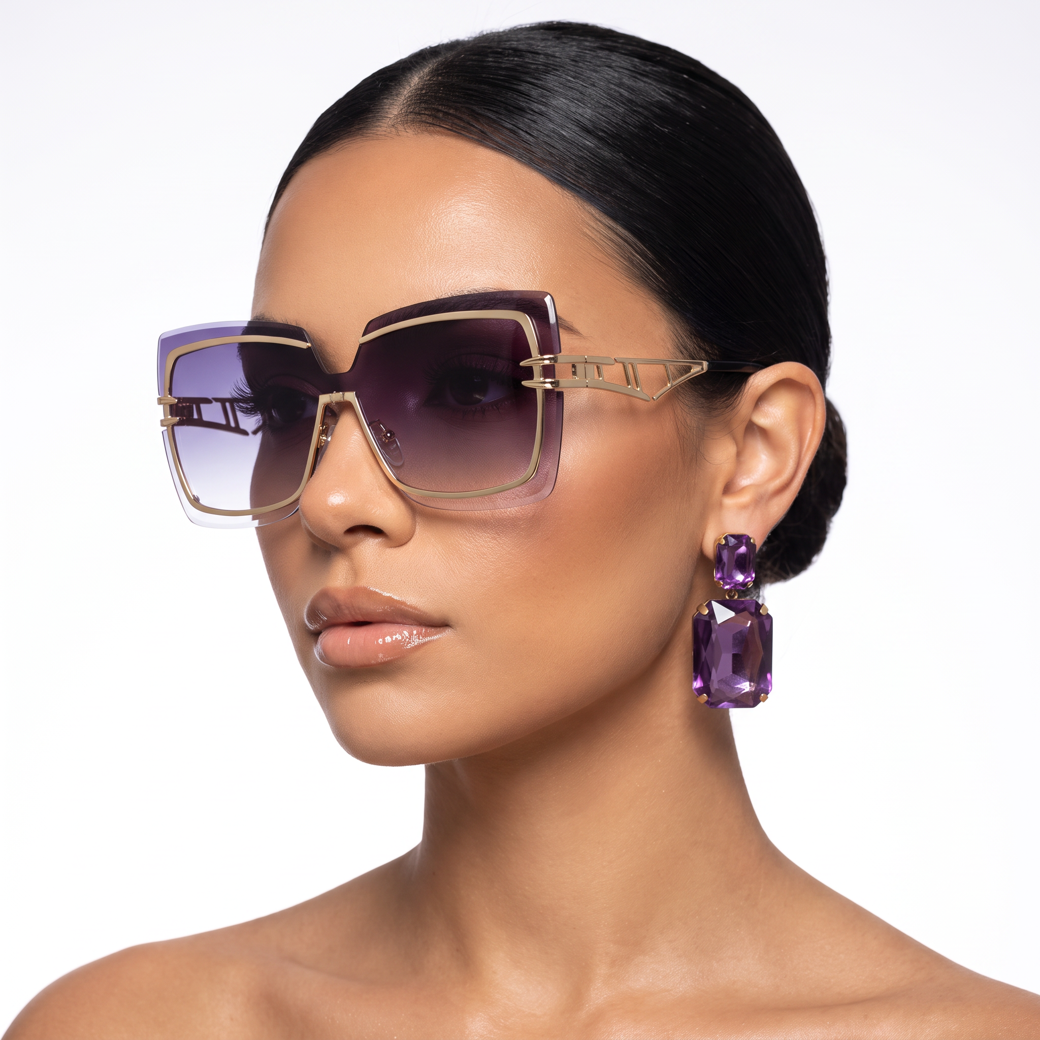 Rimarch Oversized Square Sunglasses – Women Gradient Lens Statement Luxury Designer Big Square Frame Sunglasses