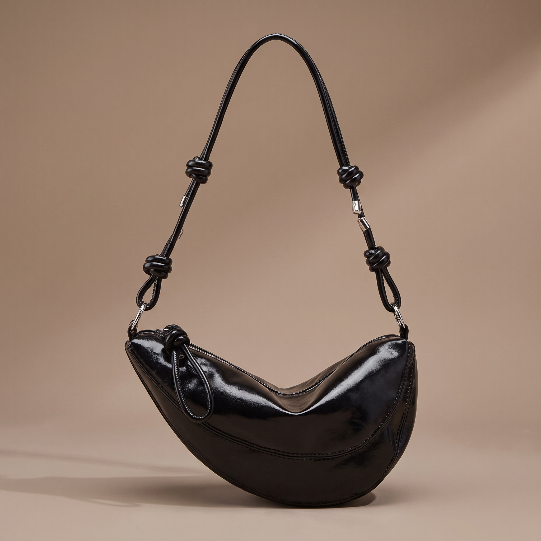 Keziah Knotted Strap Hobo Bag – Luxury Handbags Women Crossbody Shoulder Purse Designer Hobo Bag