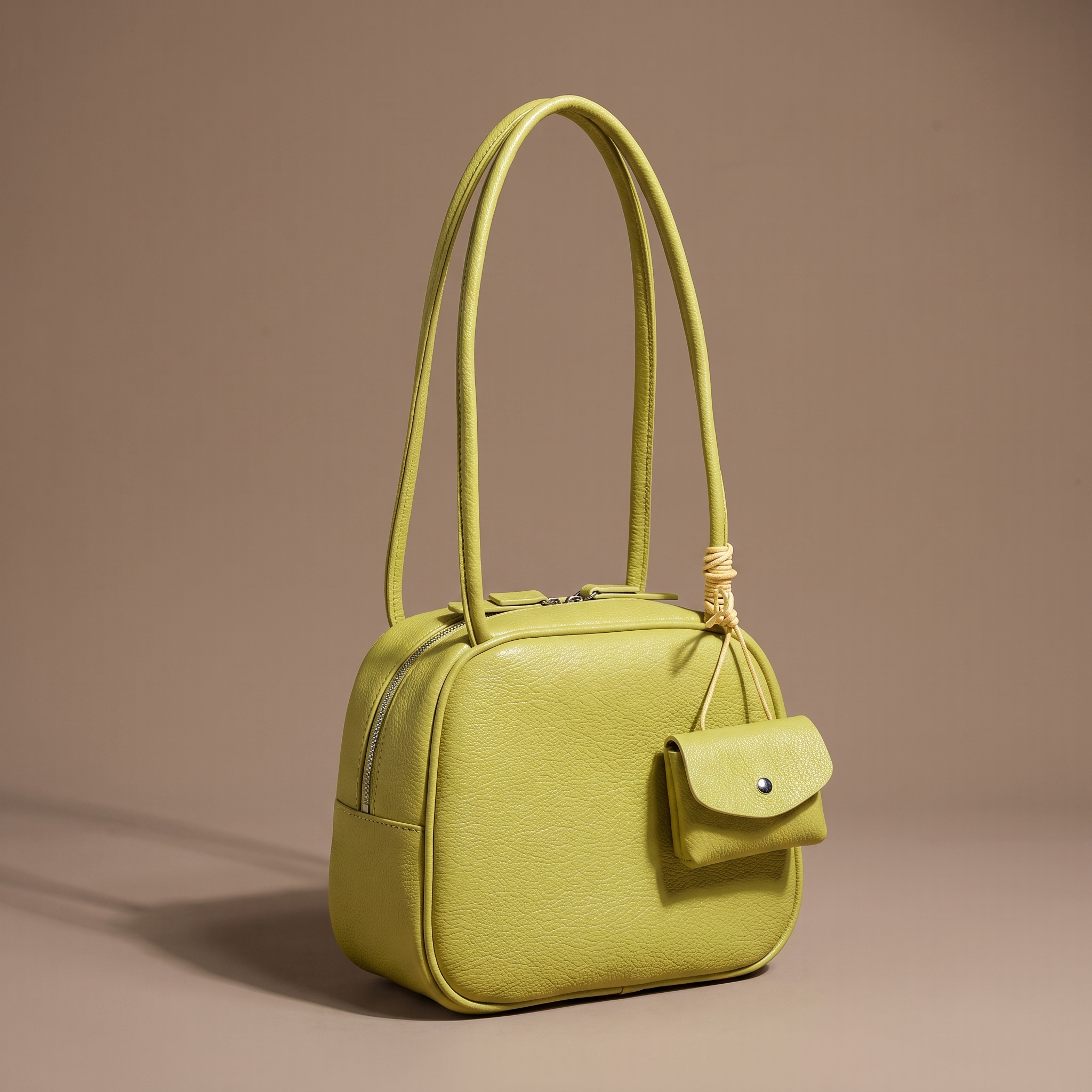 Graniella Round Crossbody Bag – Pebbled Leather Structured Dome Shoulder Purse Women Casual Everyday Handbag
