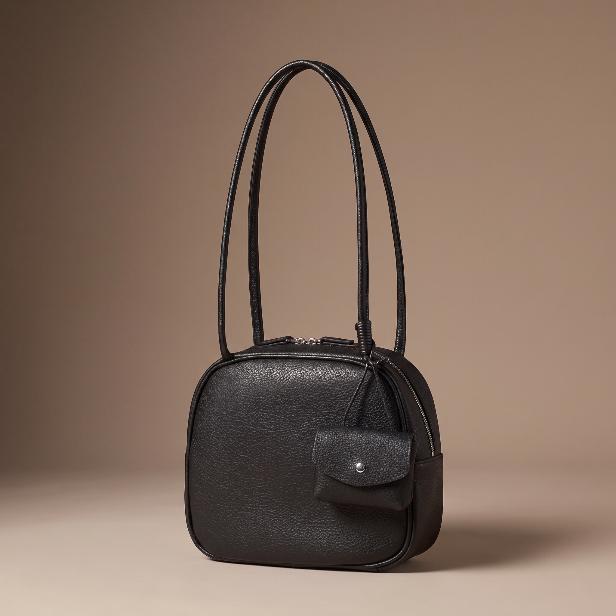 Graniella Round Crossbody Bag – Pebbled Leather Structured Dome Shoulder Purse Women Casual Everyday Handbag