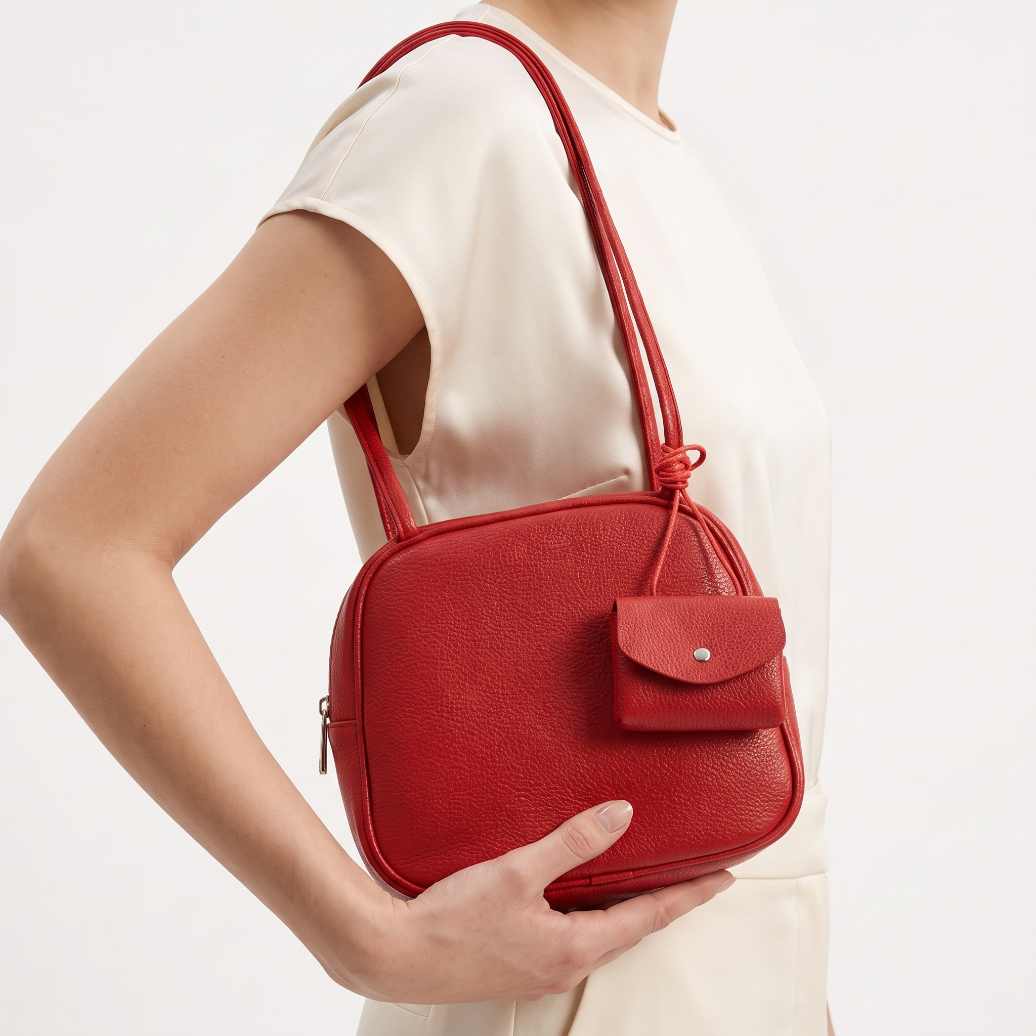 Graniella Round Crossbody Bag – Pebbled Leather Structured Dome Shoulder Purse Women Casual Everyday Handbag