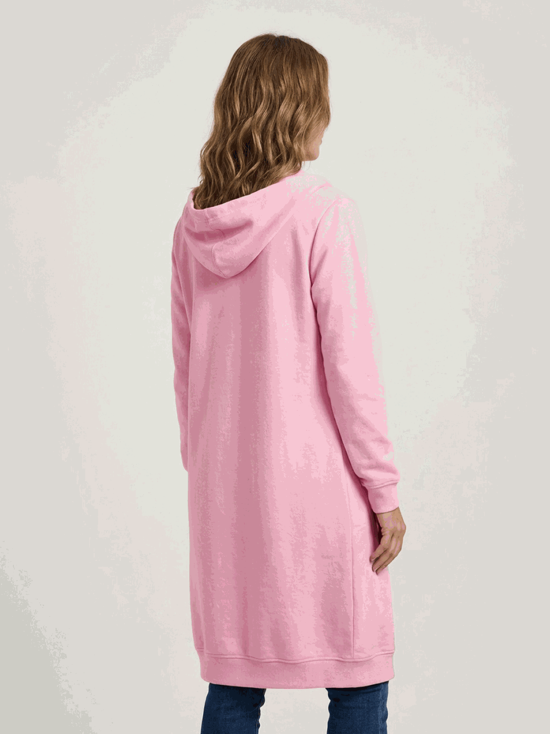 Cordath Longline Zip Hoodie – Oversized Hoodie Women Cardigan Sweatshirt Streetwear Casual Long Hoodie