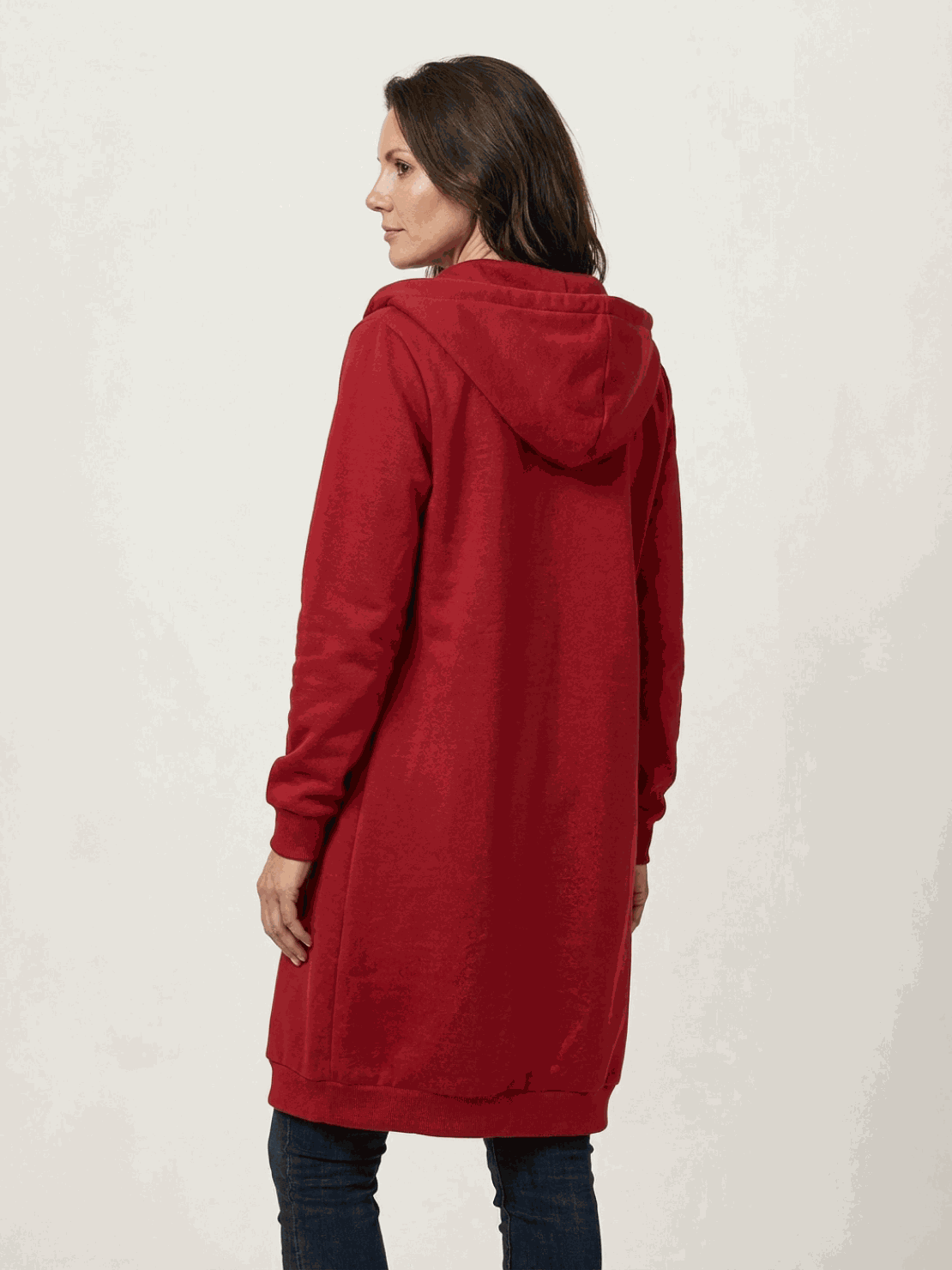 Cordath Longline Zip Hoodie – Oversized Hoodie Women Cardigan Sweatshirt Streetwear Casual Long Hoodie