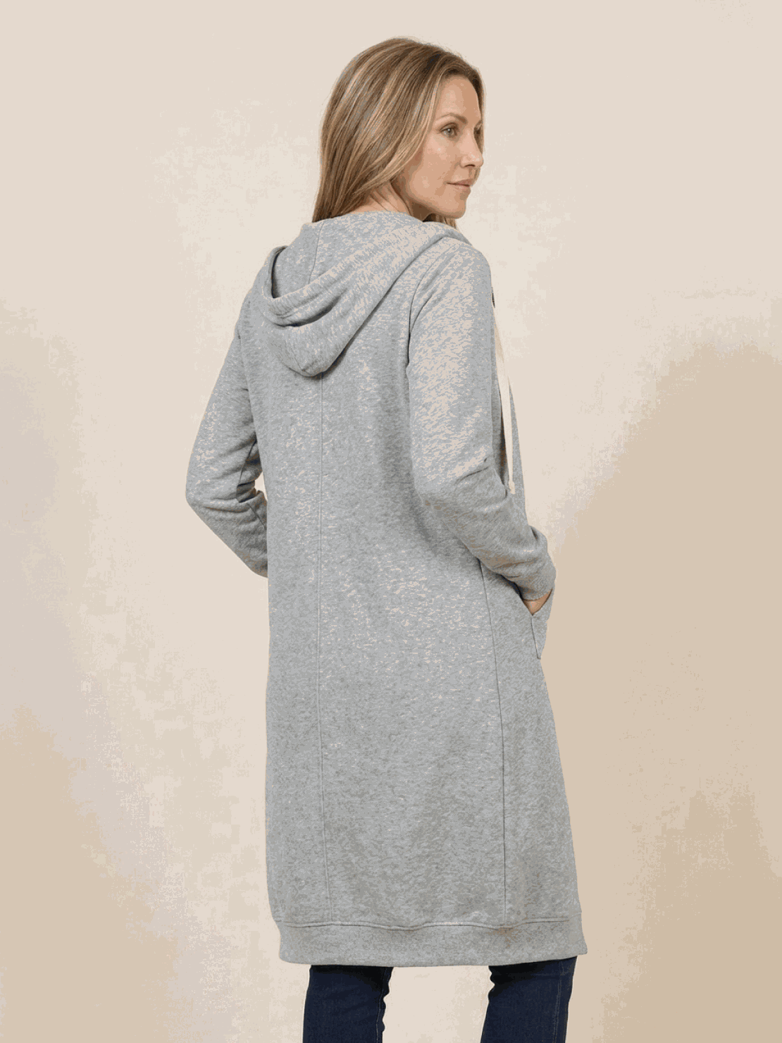 Cordath Longline Zip Hoodie – Oversized Hoodie Women Cardigan Sweatshirt Streetwear Casual Long Hoodie