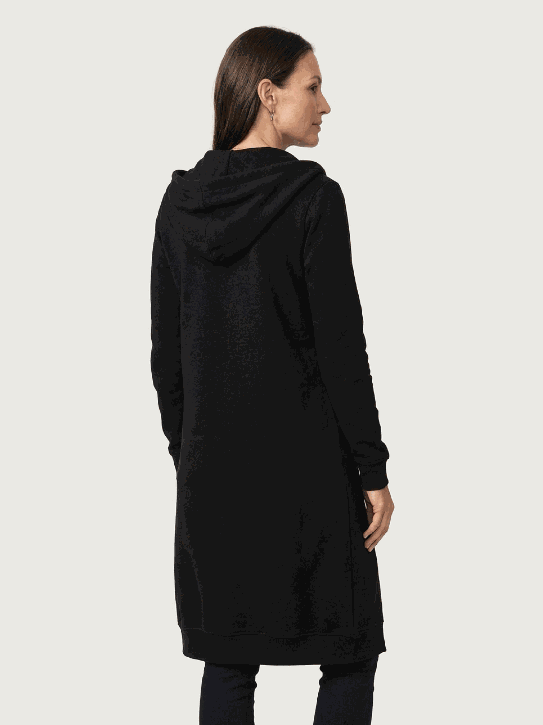 Cordath Longline Zip Hoodie – Oversized Hoodie Women Cardigan Sweatshirt Streetwear Casual Long Hoodie