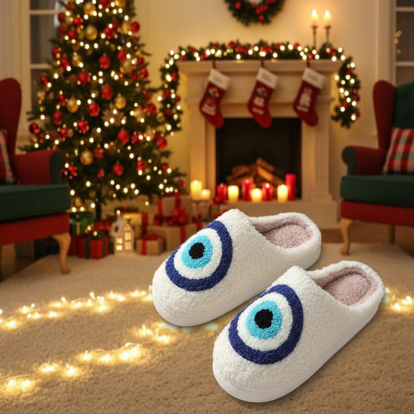 Rudolfi Reindeer Slippers – Women Christmas Holiday Indoor Cozy Fleece Memory Foam Slippers