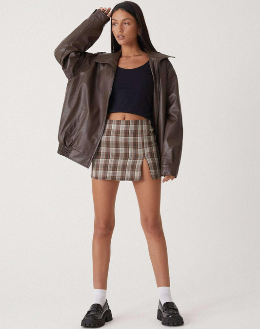 Kolmar Oversized Leather Bomber Jacket – Women Leather Jackets Fall Streetwear Casual Zip-Up Bomber Jacket